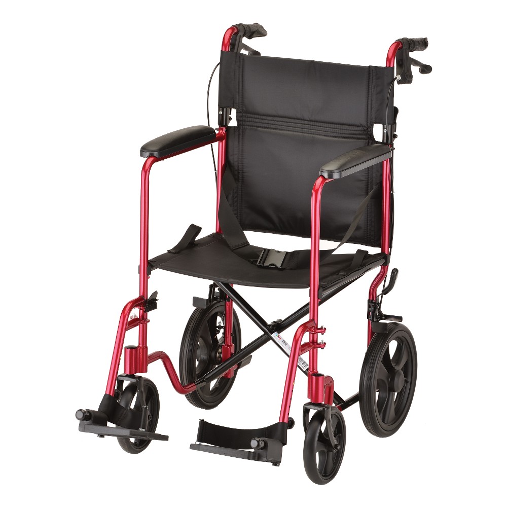 Transport Chair-20 Inch Lightweight Red